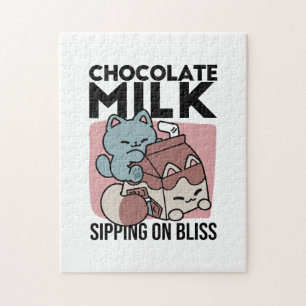 Kawaii Schokoladen Milch Katze – Cozy Getränk & Ni