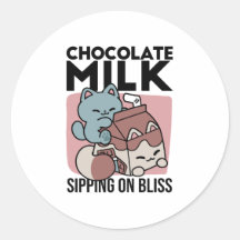 Kawaii Schokoladen Milch Katze – Cozy Getränk & Ni