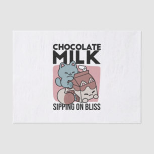 Kawaii Schokoladen Milch Katze – Cozy Getränk & Ni Seidenpapier