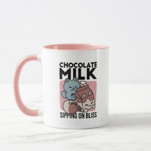 Kawaii Schokoladen Milch Katze – Cozy Getränk & Ni Tasse