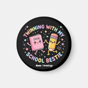Kawaii Schul-BFF-Zwilling Freundschaft Magnet