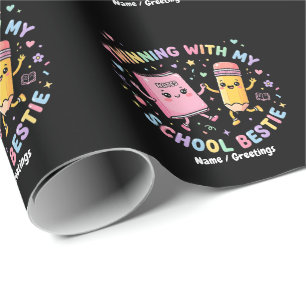 Kawaii-Schulfreundschaft Zwillingspaar Freundschaf Geschenkpapier