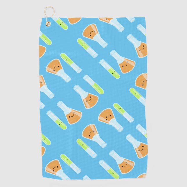 Kawaii Scientist Science Labrador Golfhandtuch (Vorderseite)