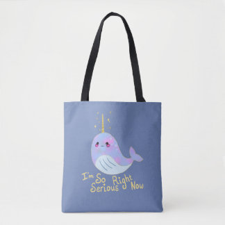 Kawaii Serious Narwhal Tasche