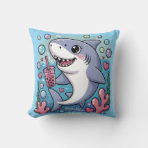 Kawaii Shark Boba Tea