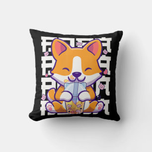 Kawaii Shiba Inu Dog Bubble Tea Boba Anime Gifts G Kissen