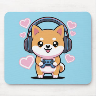 Kawaii Shiba Inu Gamer-Mauspad Mousepad