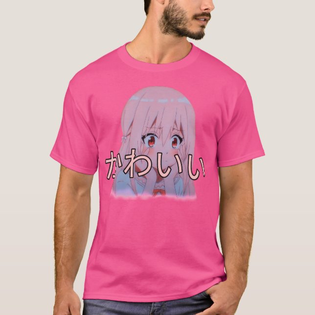 Kawaii Shy Girl T-Shirt (Vorderseite)