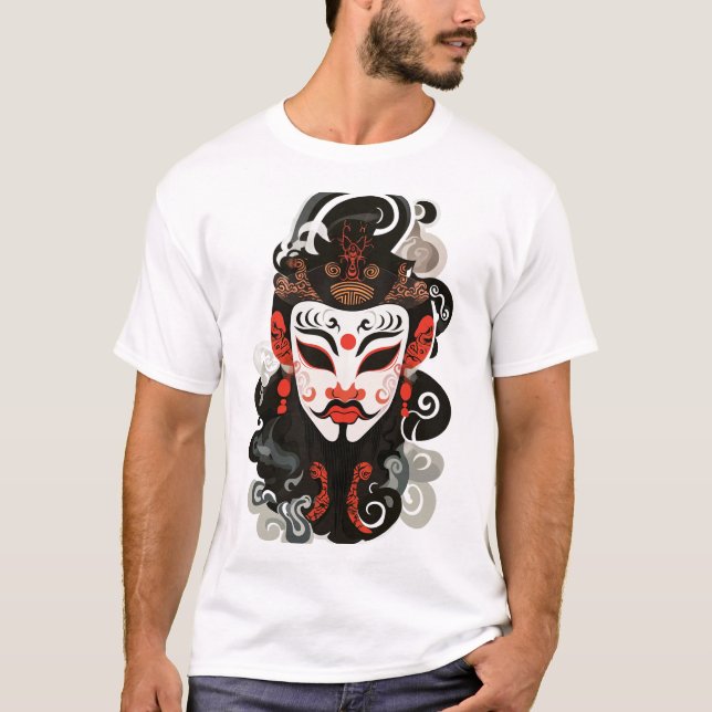 Kawaii Sichuan Opera Face Mask T - Shirt (Vorderseite)
