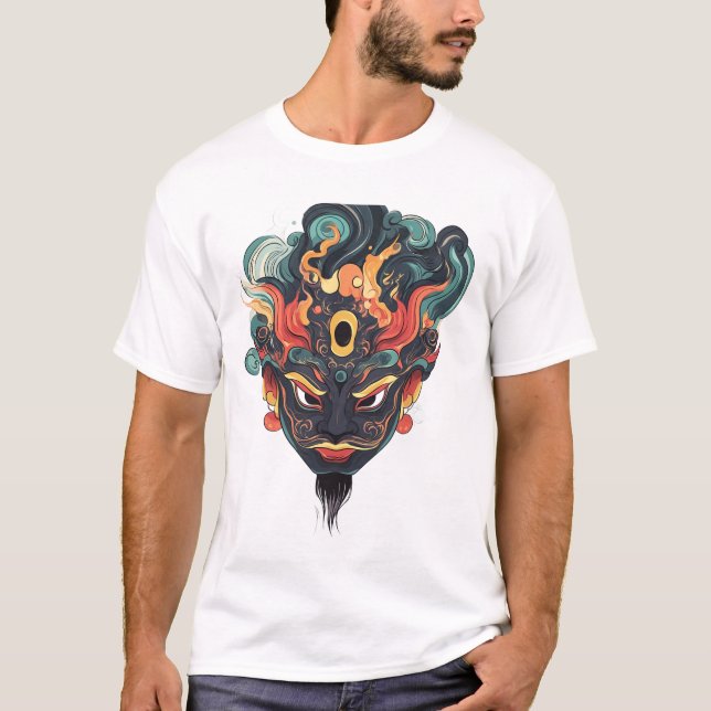 Kawaii Sichuan Opera Face Mask T - Shirt (Vorderseite)