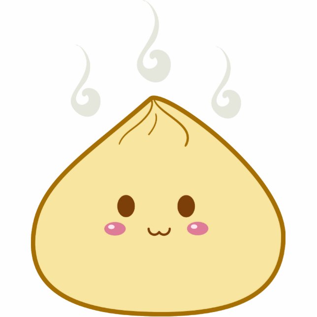 Kawaii "SioPao" Meatbun Fotoskulptur Schlüsselanhänger (Vorne)