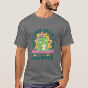 Kawaii Skateboard Frog - Einrollung ins Wochenende T-Shirt