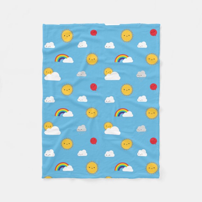Kawaii Skies Fleecedecke (Vorderseite)