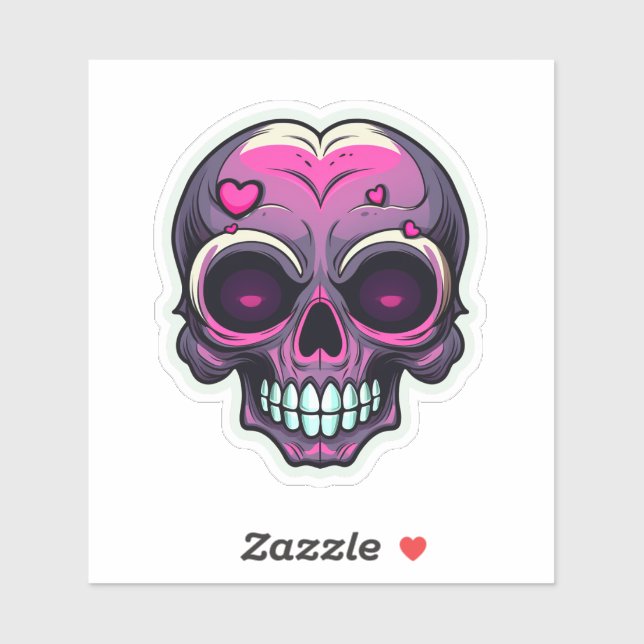 Kawaii Skull Aufkleber (Blatt)