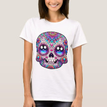 Kawaii Skull Mandala Kunst, Dichtung und Musik T -