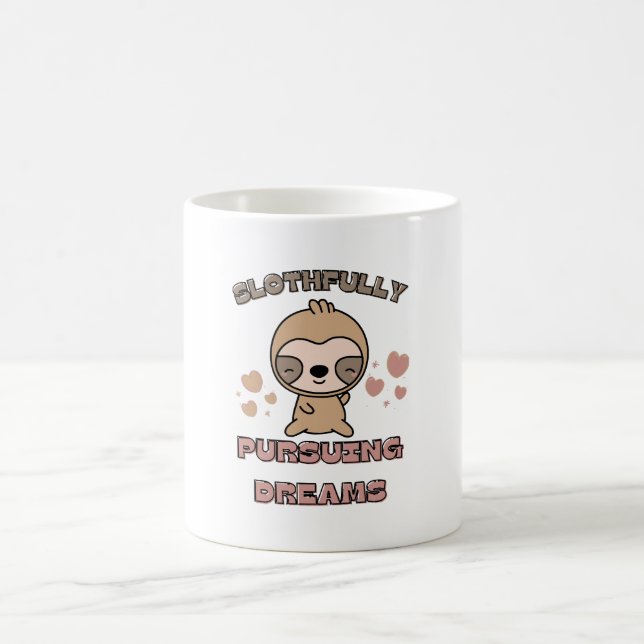 Kawaii Sloth Animal Pun Kaffeetasse (Mittel)