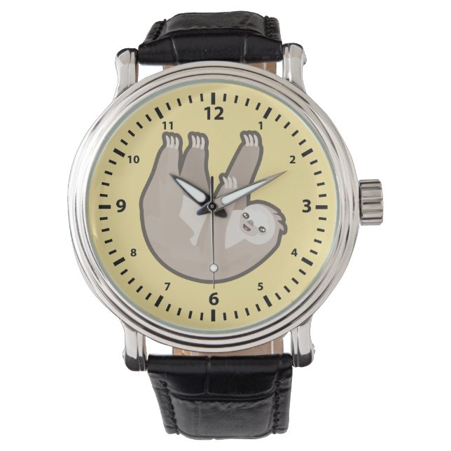 Kawaii Sloth Armbanduhr (Vorderseite)
