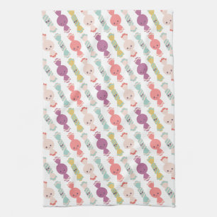 Kawaii Smiling Candy Kitchen Handtuch