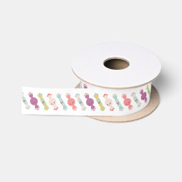 Kawaii Smiling Candy Ribbon Satinband