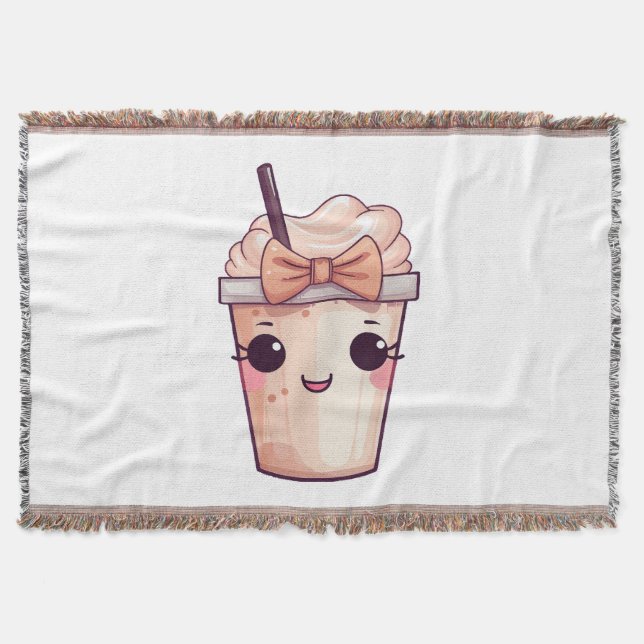 Kawaii Smiling Frappe Decke (Vorderseite)