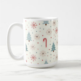 Kawaii-Snowflakes-Muster Kaffeetasse