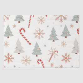 Kawaii-Snowflakes-Muster Seidenpapier