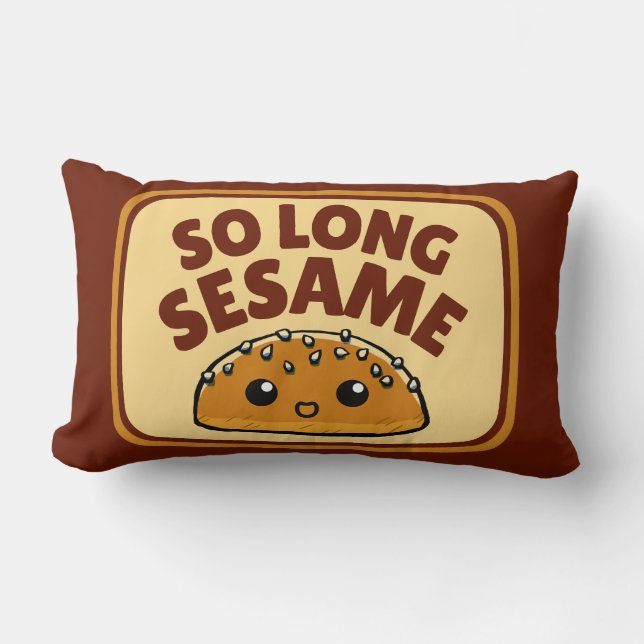 KAWAII SO LANGE NIEDLICH SESAME BUN LENDENKISSEN (Vorderseite)
