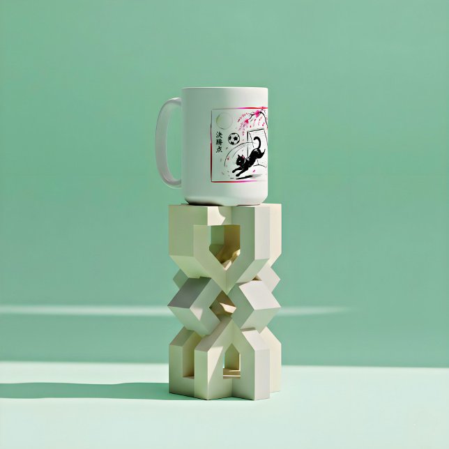 Kawaii Soccer Cat Goal Gift for Youth Athletes Kaffeetasse (Von Creator hochgeladen)