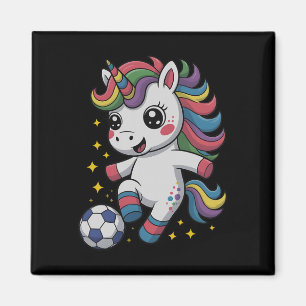 Kawaii Soccer Nur Mädchen, das Einhörner liebt, sp Magnet