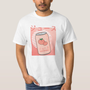 Kawaii Soft Drink Ästhetik Japanischer Pfirsichsaf T-Shirt