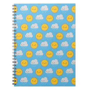 Kawaii Sonne & Regen Notizblock