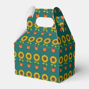 Kawaii Sonnenblume Pflanze in einem Topf Geschenkschachtel