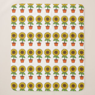 Kawaii Sonnenblume Pflanze in einem Topf Sherpadecke