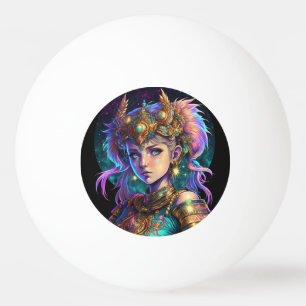 Kawaii Space Warrior Girl Tischtennisball