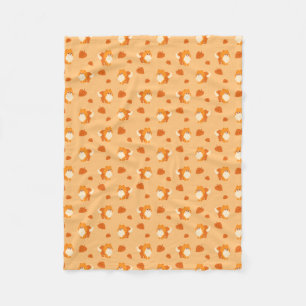 Kawaii Spitz-Cartoon-Hund Fleecedecke