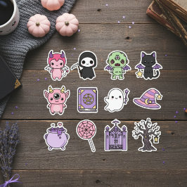 Kawaii Spooky & Niedliches Halloween-Stickerpack Aufkleber