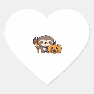 kawaii spooky sloth Klassischer T - Shirt Herz-Aufkleber