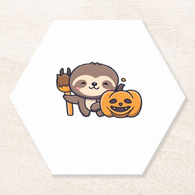 kawaii spooky sloth Klassischer T - Shirt Untersetzer (Vorderseite)