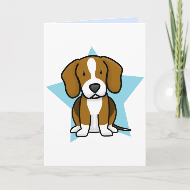 Kawaii Star Beagle Card Karte (Vorderseite)