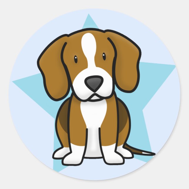 Kawaii Star Beagle Stickers (Vorderseite)