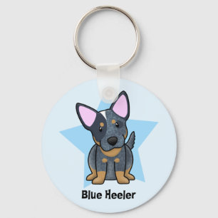 Kawaii Star Blue Heeler Schlüsselanhänger