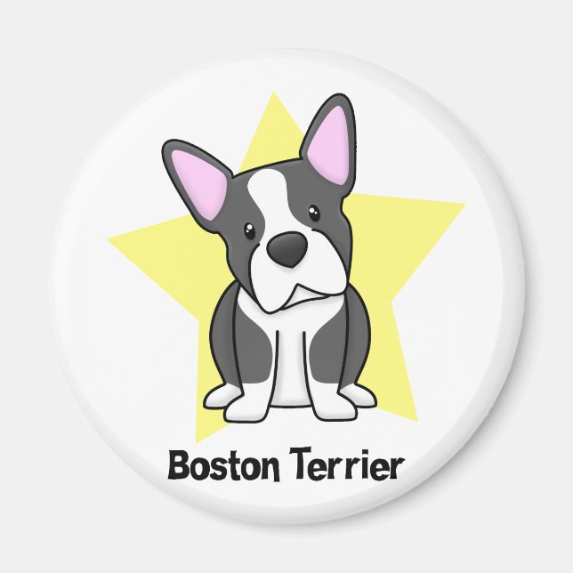 Kawaii Star Boston Terrier Magnet (Vorne)