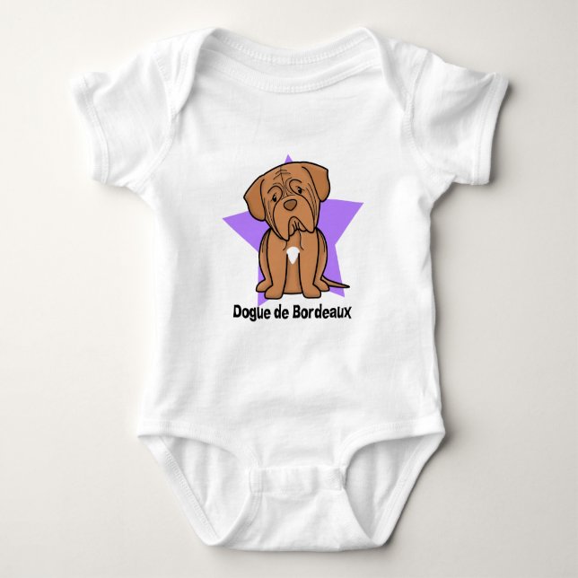 Kawaii Star Dogue de Bordeaux Baby Strampler (Vorderseite)