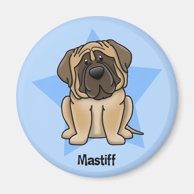 Kawaii Star Mastiff Magnet (Vorne)