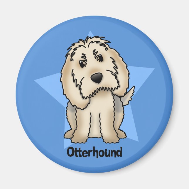 Kawaii Star Otterhound Magnet (Vorne)