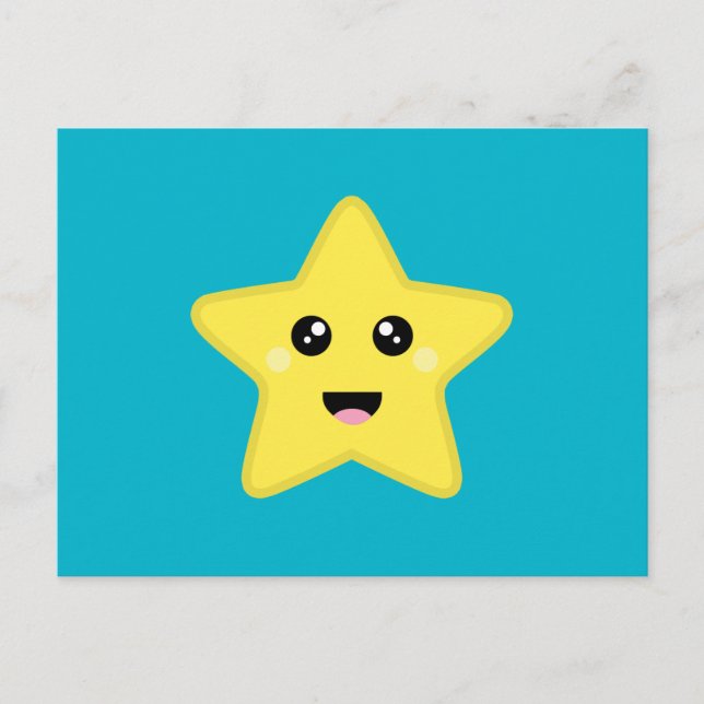 Kawaii Star Postkarte (Vorderseite)