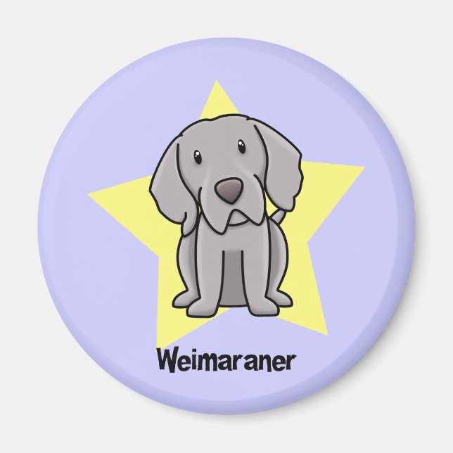 Kawaii Star Weimaraner Magnet (Vorne)