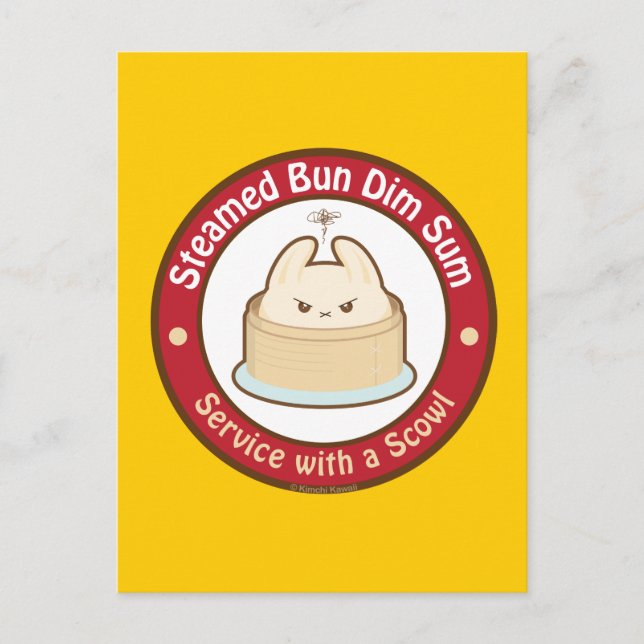 Kawaii Steamed Bun Dim Sum Postkarte (Vorderseite)