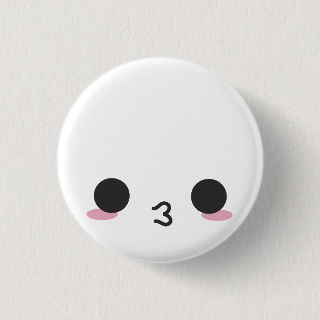 Kawaii stellt gegenüber button (Vorderseite)