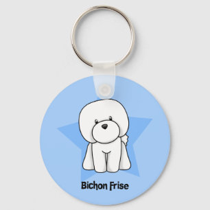 Kawaii Stern Bichon Frise Schlüsselanhänger